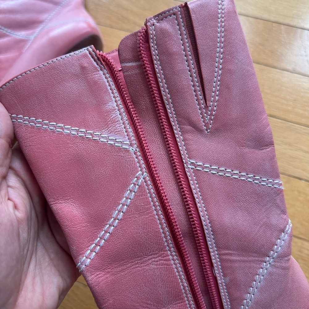 RARE Pink Leather Women's Boots - Picture 8 of 12